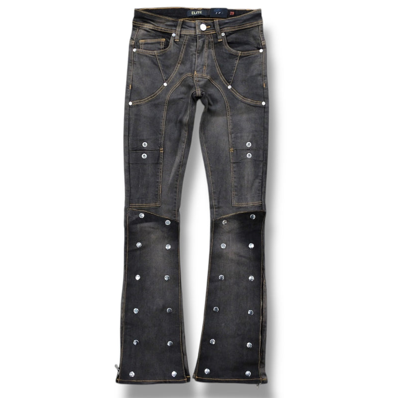 Elite Denim Padded Premium Stacked Jeans (Bronze) 19426