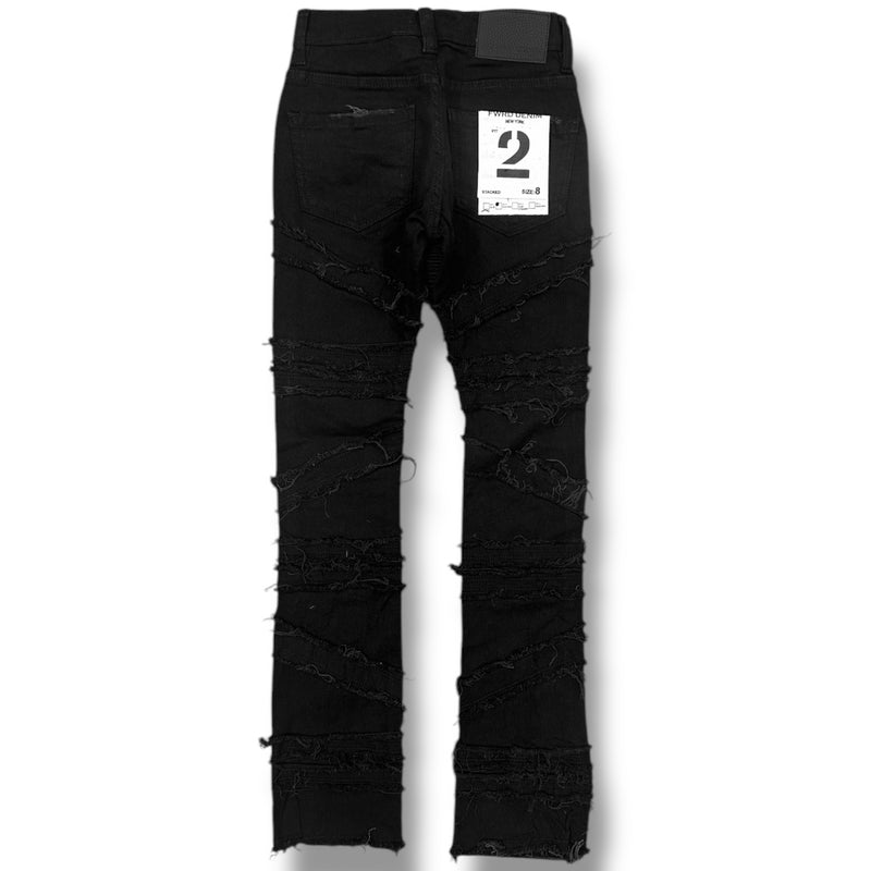 FWRD Kids 'Crossover' Stacked Denim (Jet Black) FW-330216K