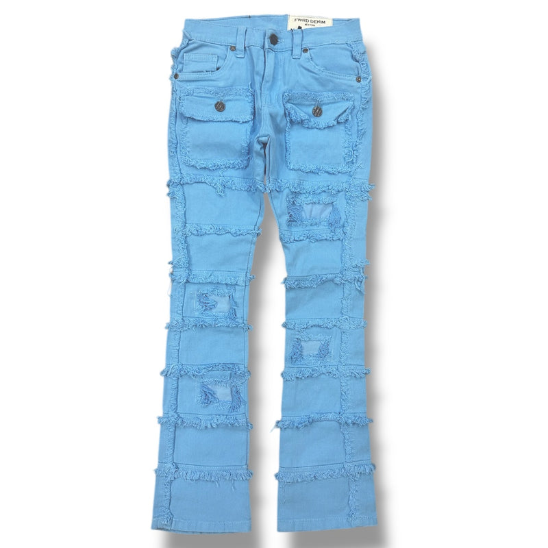 FWRD Kids 'Static’ Stacked Denim (Carolina Blue) FW-330044K