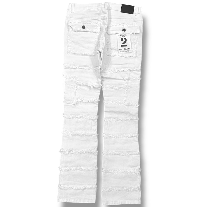 FWRD 'Static Layer Twill Stacked Denim' FW-330044 (White)