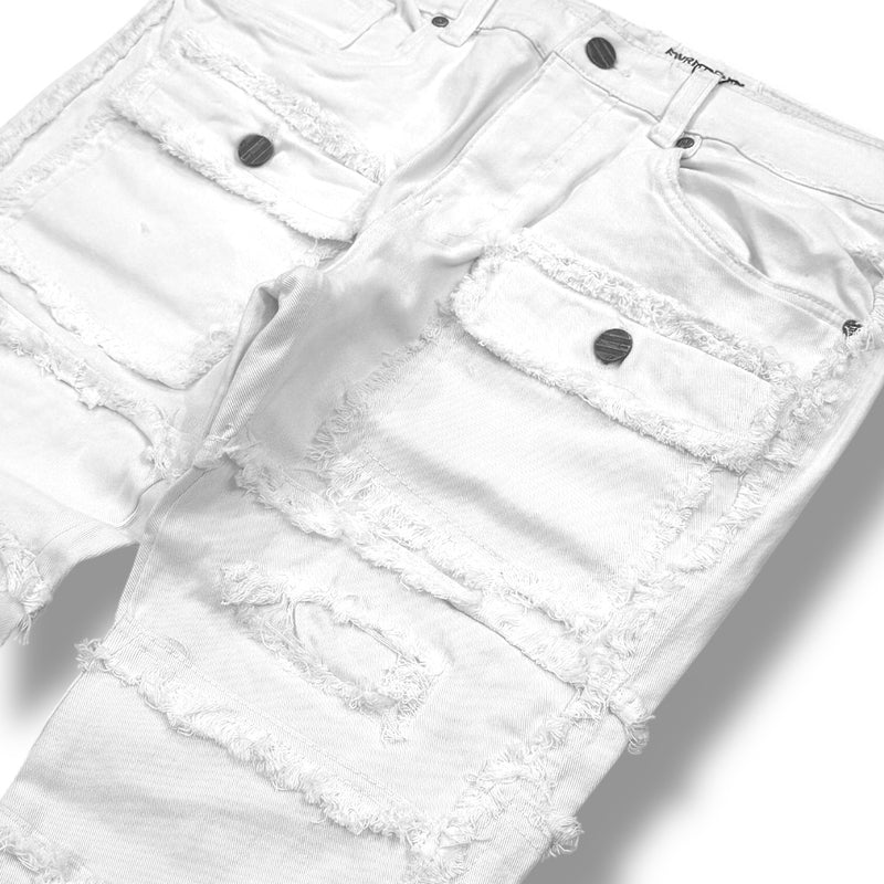 FWRD 'Static Layer Twill Stacked Denim' FW-330044 (White)