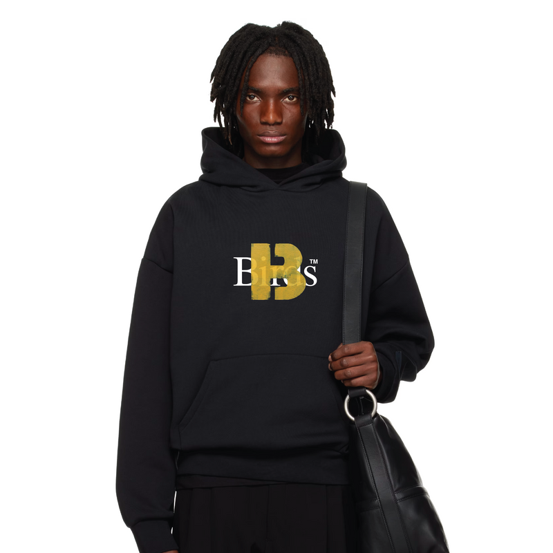 Birds 'Stencil B' Onyx Ultra-Premium Oversized Hoodie