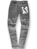 Qualified Denim Corduroy Cargo Pants (Grey) QDL-166135 - Fresh N Fitted Inc