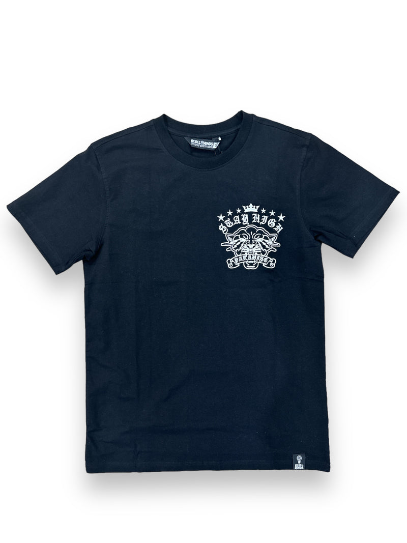 Rebel Minds 'Paradise' Embroidered T-Shirt(Black) 141-166 - Fresh N Fitted Inc