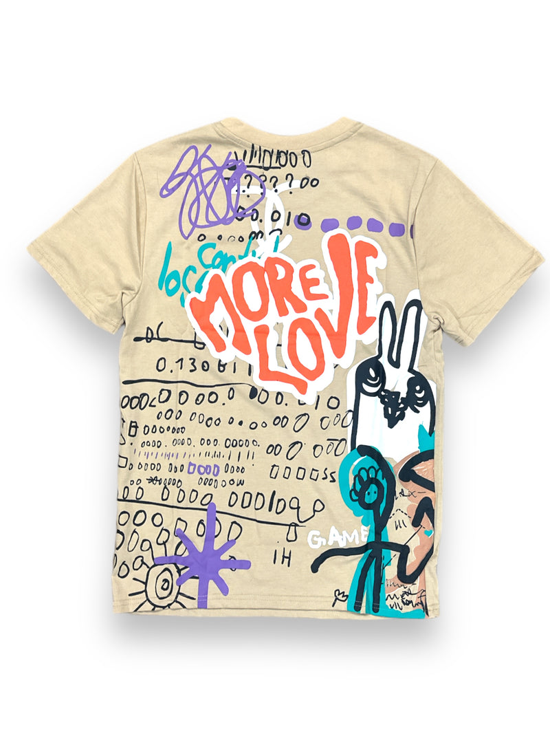 Rebel Minds 'More Love' T-Shirt In Khaki - 141-175 - Fresh N Fitted Inc