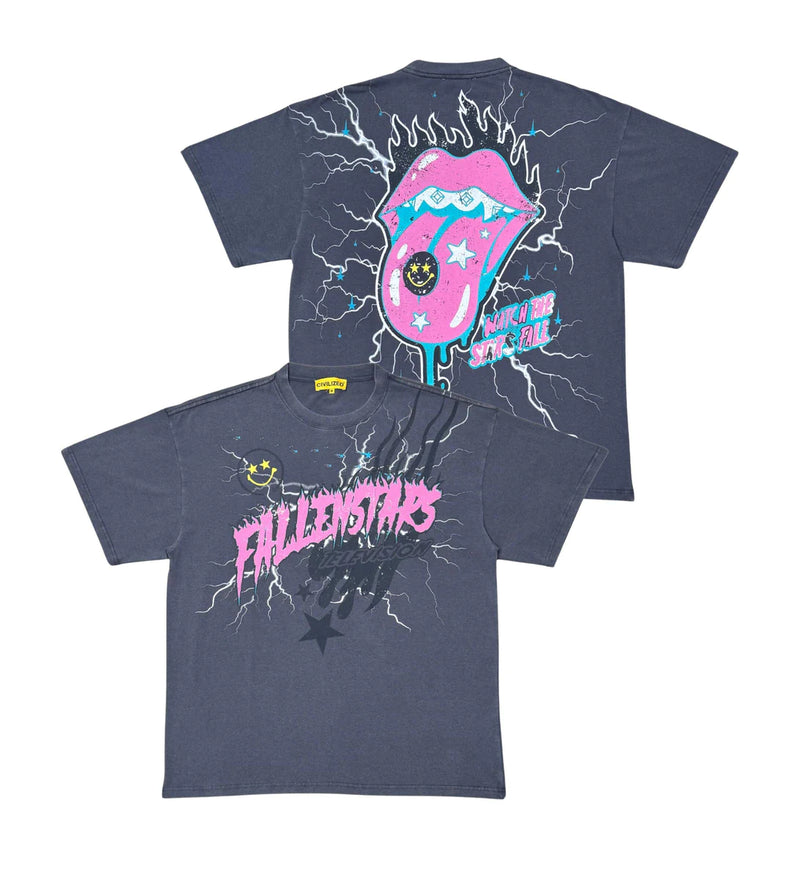 Civilized 'Falling Star' T-shirt (Charcoal) CV5712 - Fresh N Fitted Inc