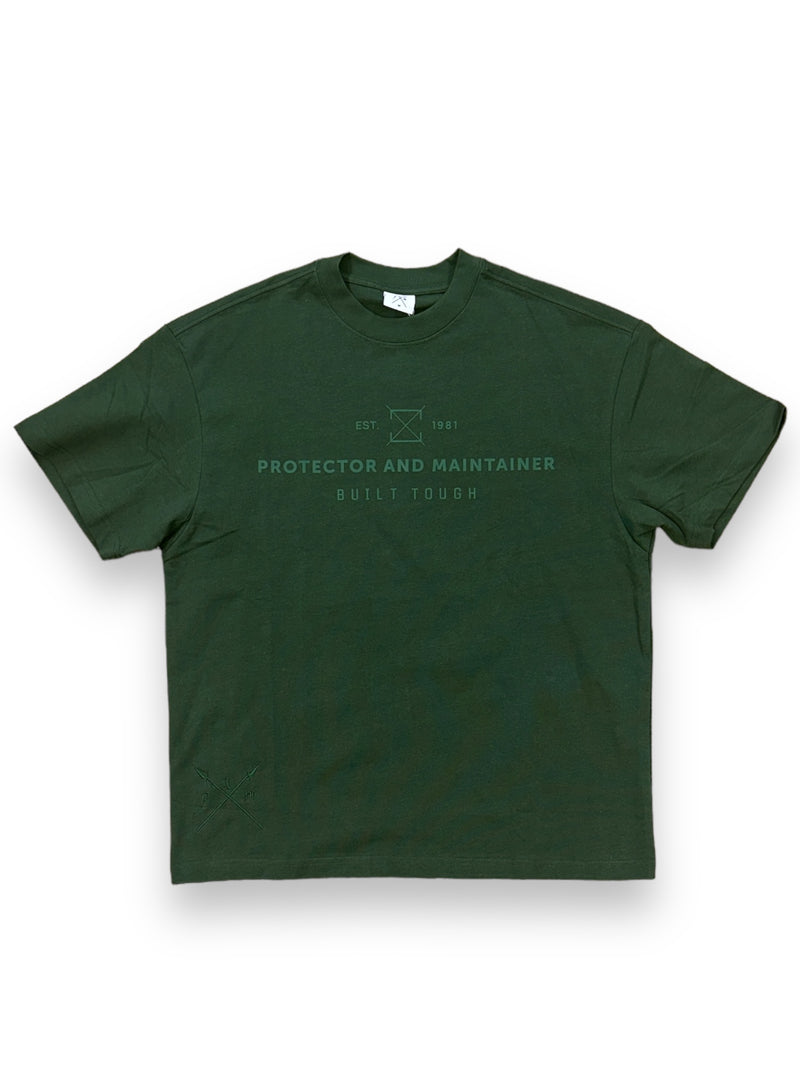 Protector and Maintainer 'Built Tough' T-Shirt (Green) - FRESH N FITTED-2 INC
