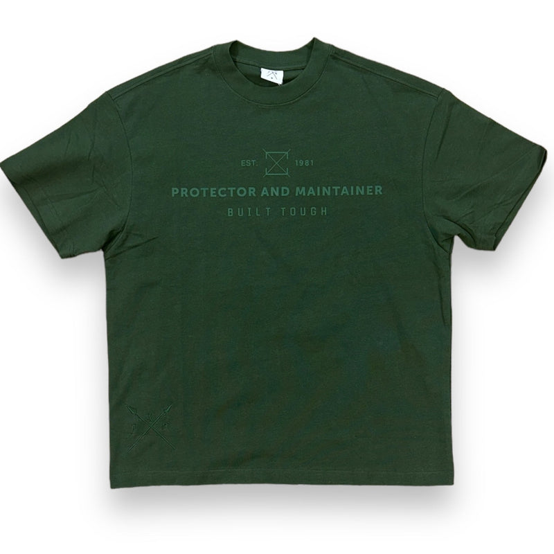 Protector and Maintainer 'Built Tough' T-Shirt (Green) - FRESH N FITTED-2 INC