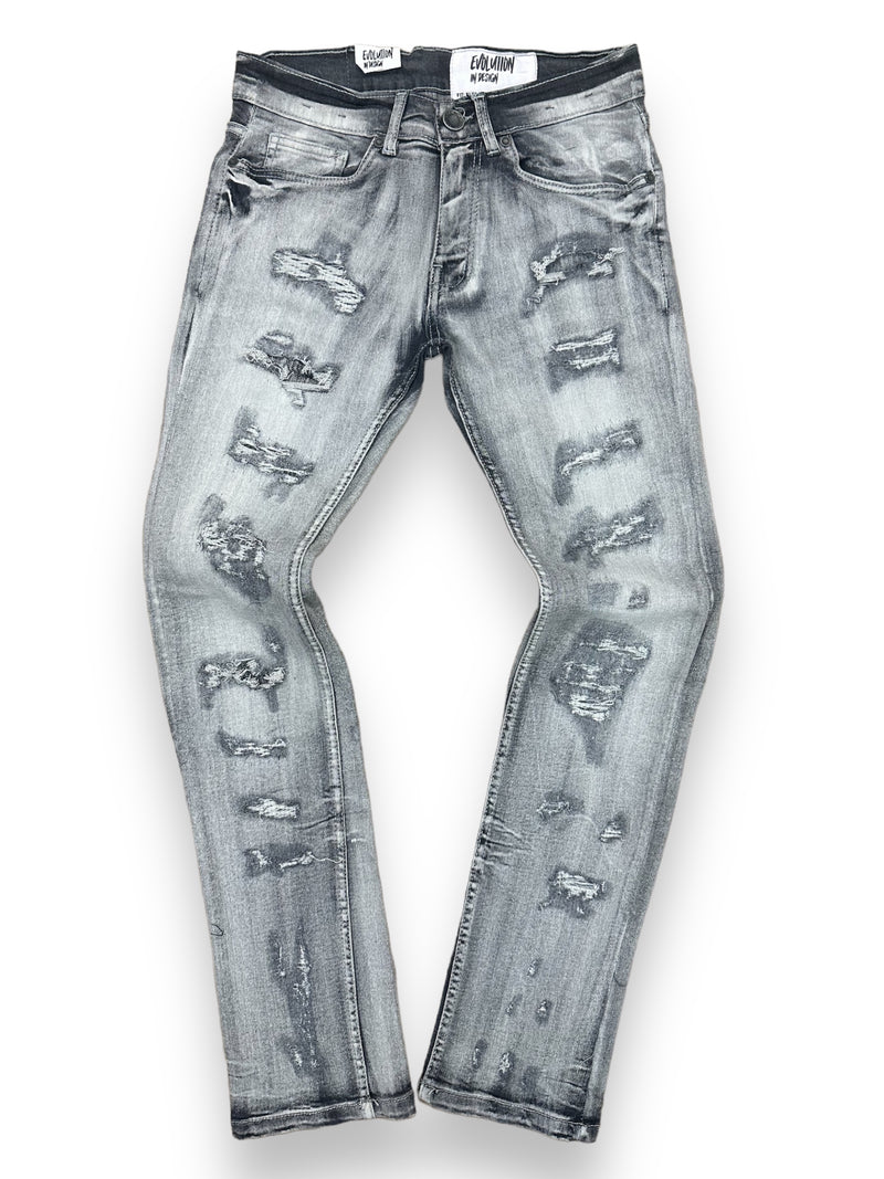 Evolution 'Rock The Bells' Denim (Grey) EV-330141 - FRESH N FITTED-2 INC