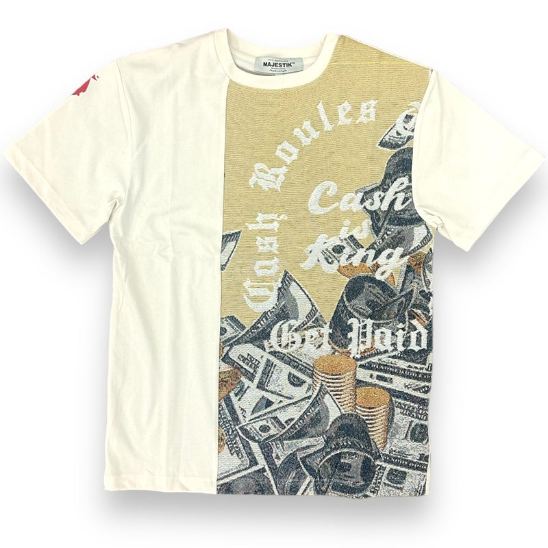 Majestik 'C.R.E.A.M.' Tapestry Jacquard T-Shirt (EggShell) TE2492 - FRESH N FITTED-2 INC