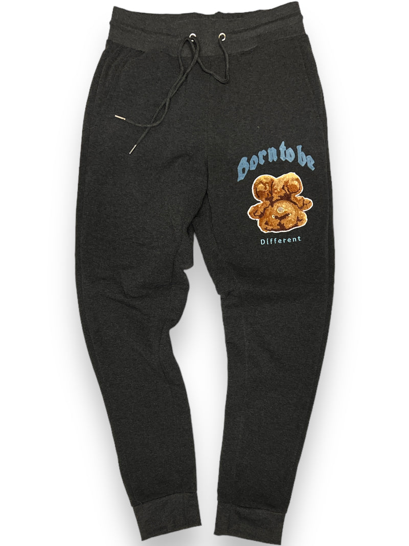 Black Pike 'Born To Be Different' Joggers In Charcoal - Fresh N Fitted Inc