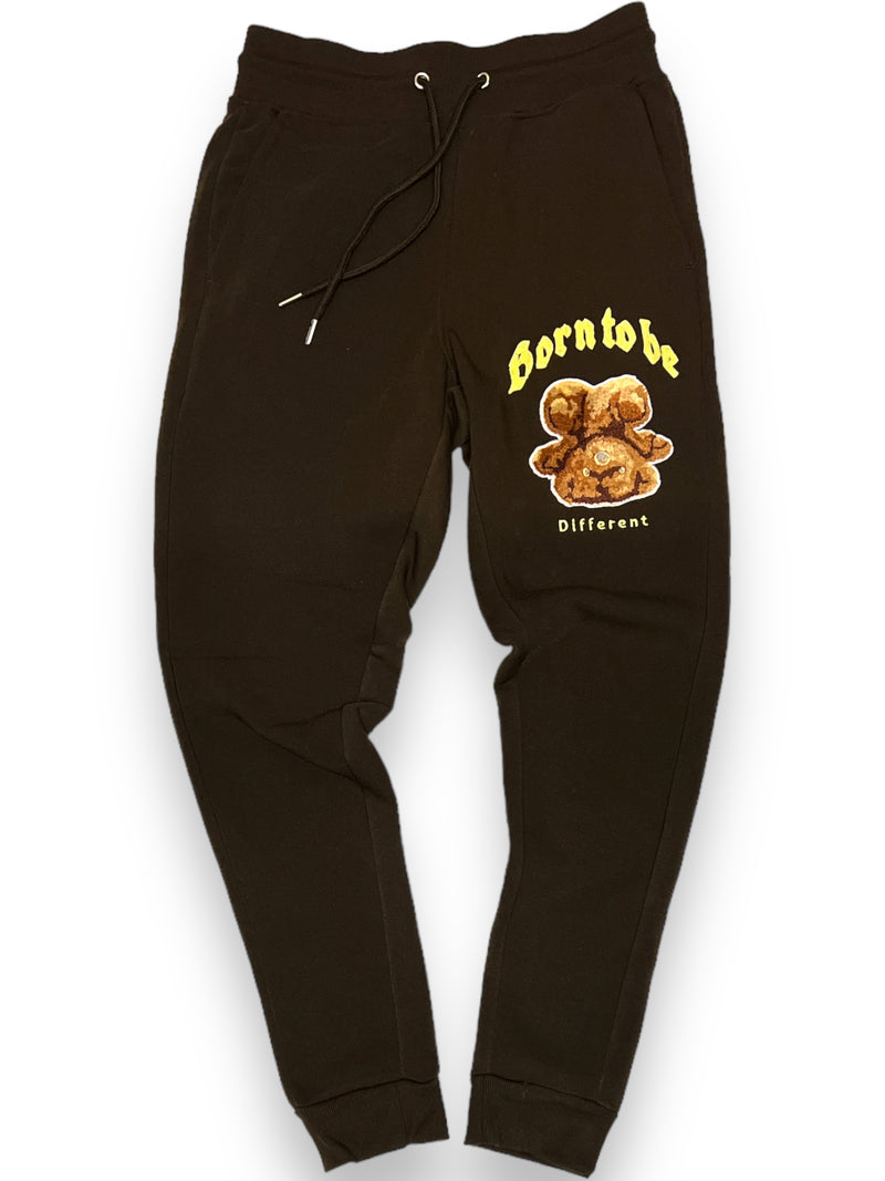 Black Pike 'Born To Be Different' Joggers In Brown - Fresh N Fitted Inc