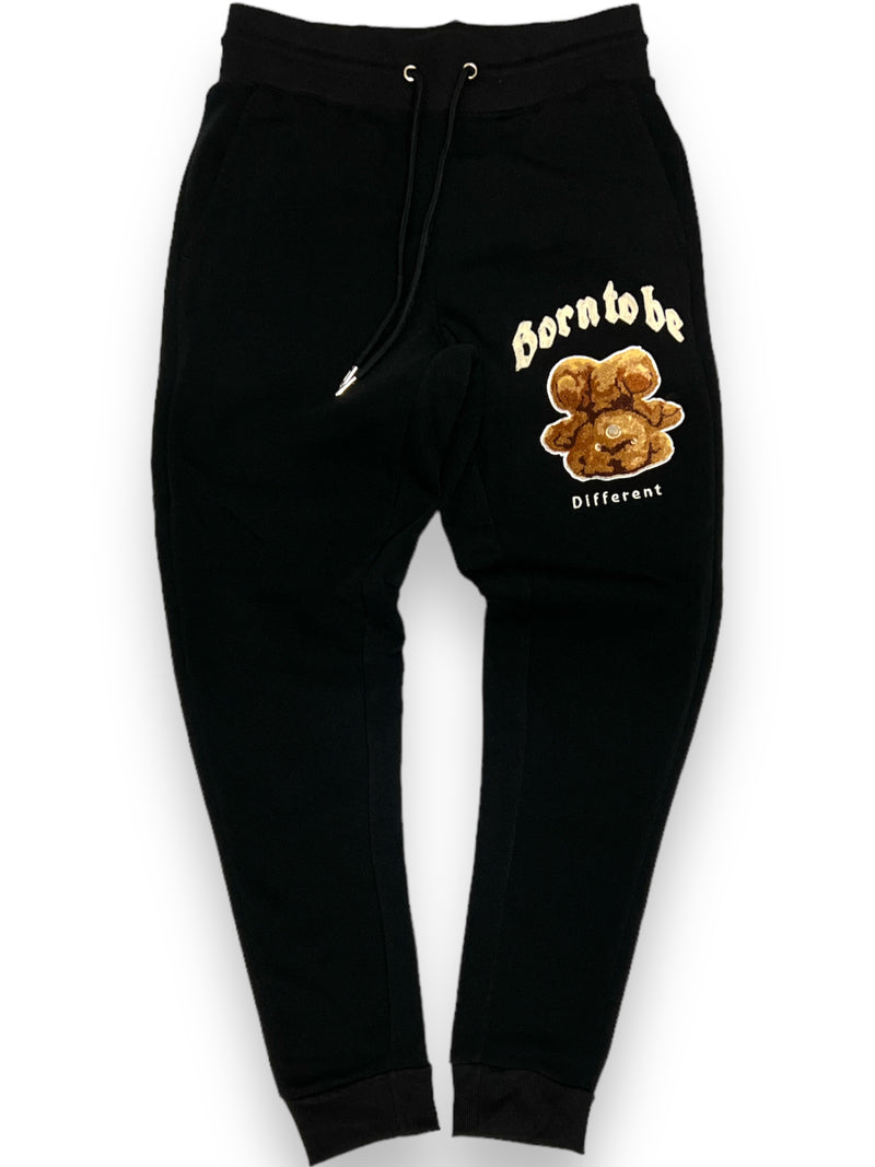 Black Pike 'Born To Be Different' Joggers In Black - Fresh N Fitted Inc