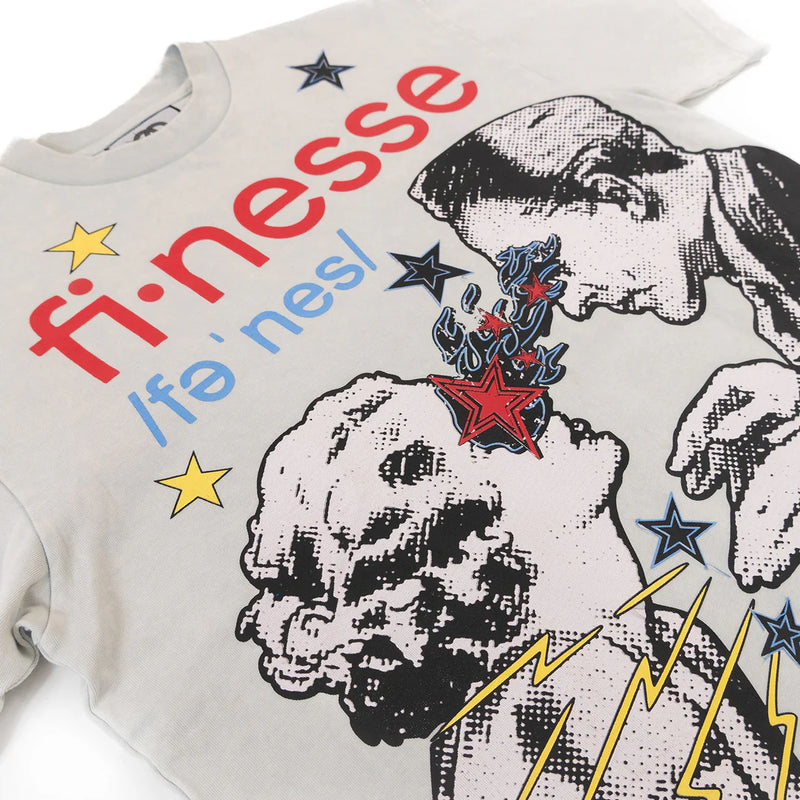 Frost Originals 'Finesse' Acid Wash Box T-Shirt (White) F199 - FRESH N FITTED-2 INC
