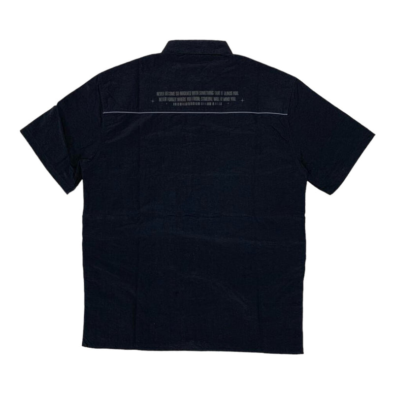 BKYS Nylon Short Sleeve Shirt (Black) WS107 - FRESH N FITTED-2 INC