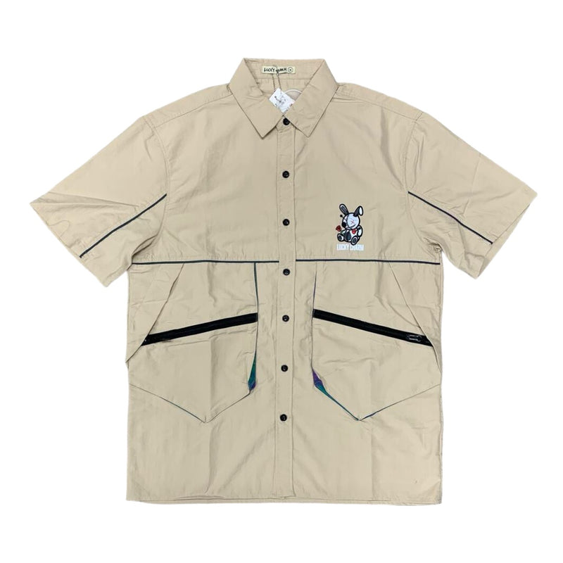 BKYS Nylon Short Sleeve Shirt (Khaki) WS107 - FRESH N FITTED-2 INC