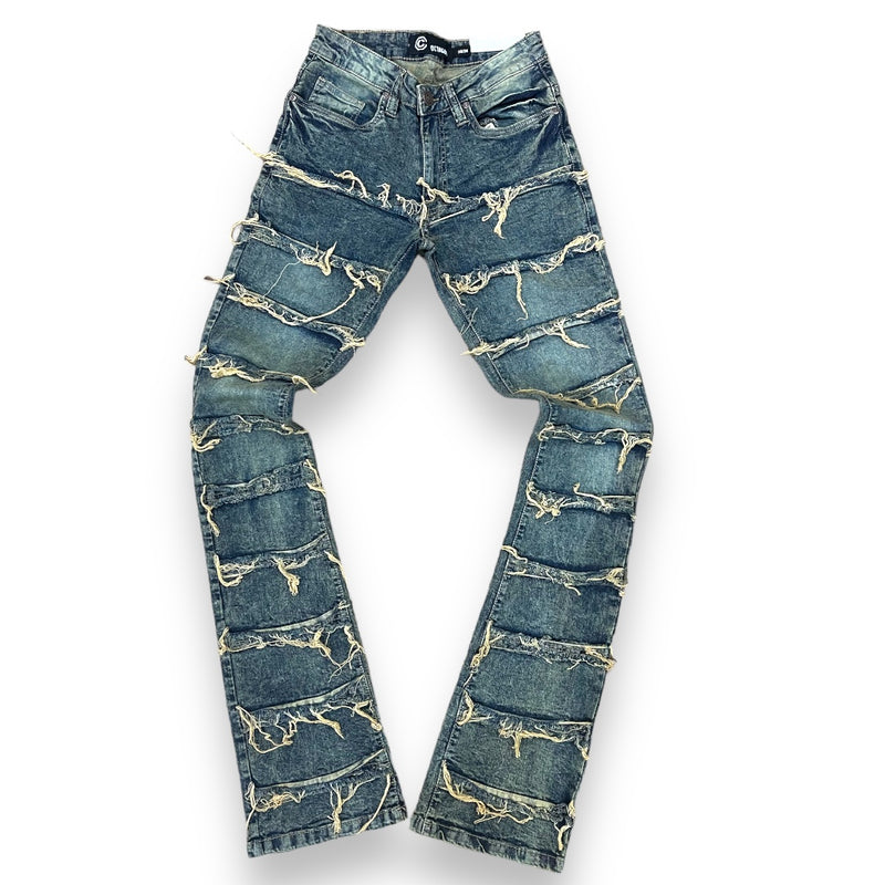 Octagon Men’s 'Frayed Tape' Stacked Denim (Vintage) OT1716