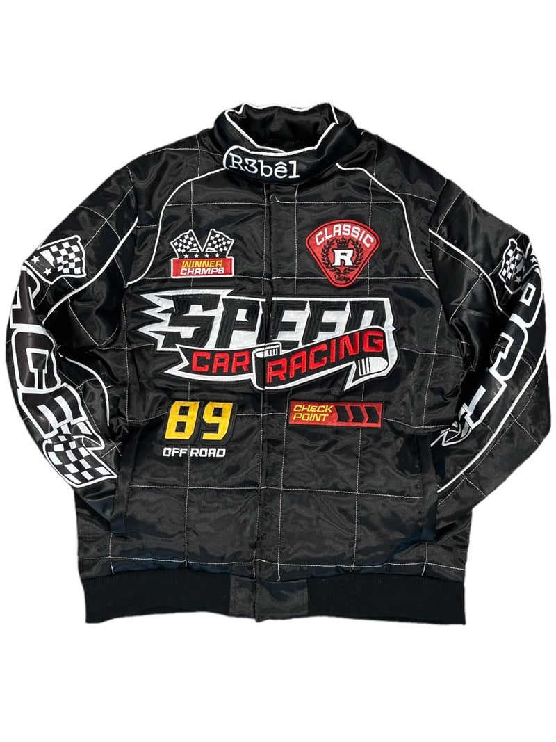 Rebel Minds 'Speed Grid Racing' Jacket (Black) 632-556 - Fresh N Fitted Inc