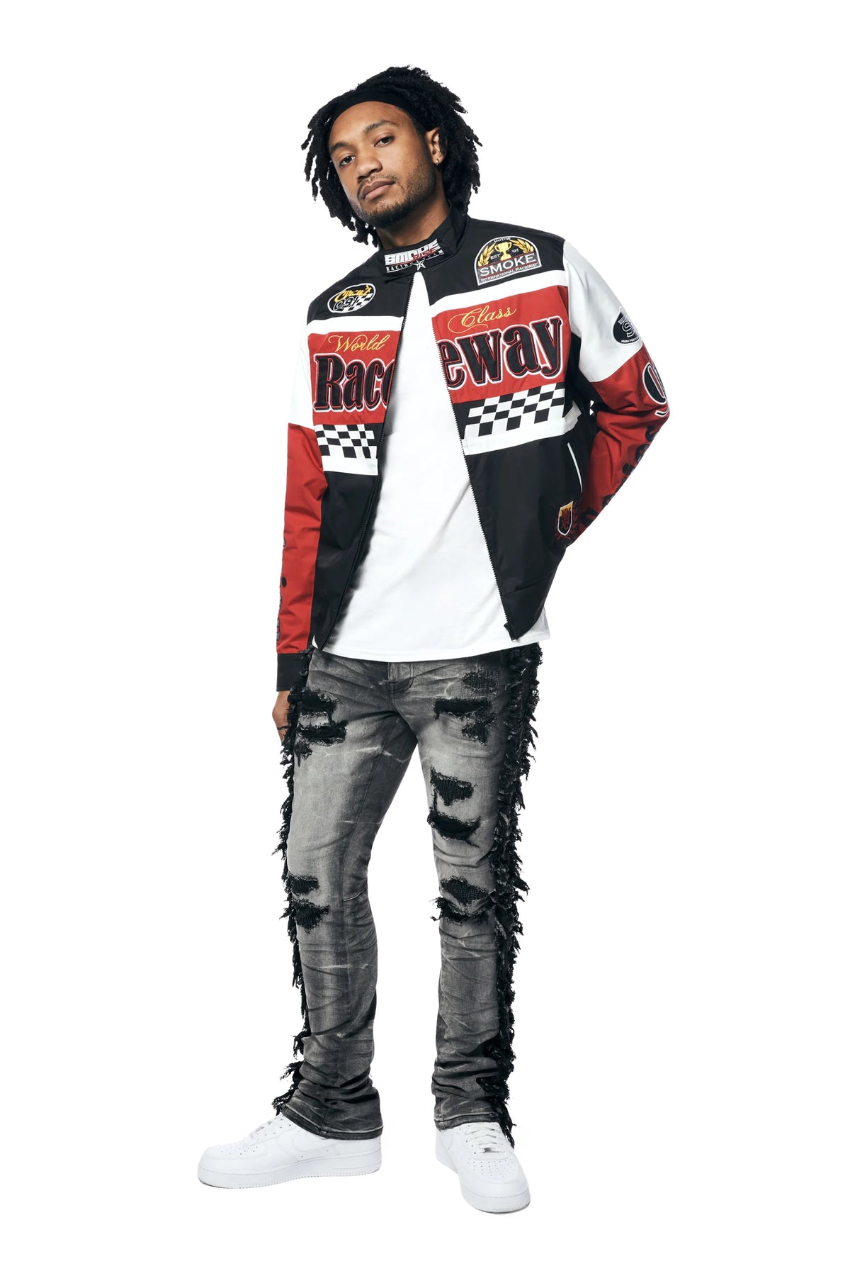 Smoke Rise 'Frayed Stacked' Denim | FRESH N FITTED