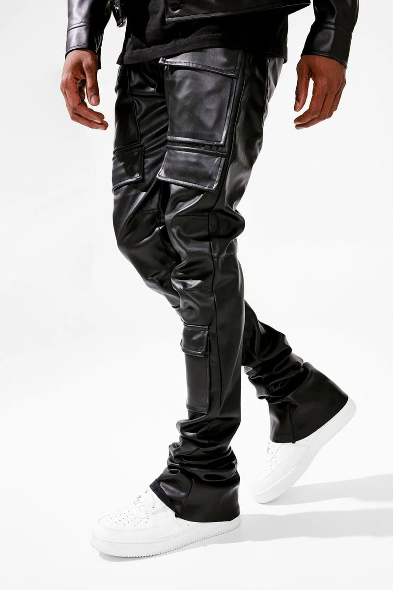 Ross - Thriller Cargo Stacked Pants (Black) JRF1121 - Fresh N Fitted Inc