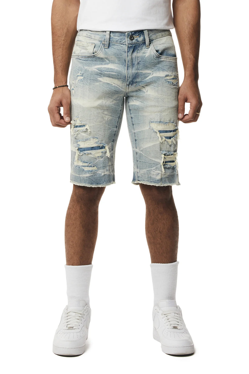 Smoke Rise 'Essential' Denim Shorts (Clyde Blue) JS24109 - Fresh N Fitted Inc