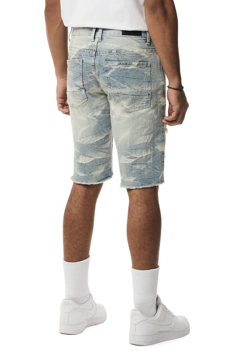 Smoke Rise 'Essential' Denim Shorts (Clyde Blue) JS24109 - Fresh N Fitted Inc