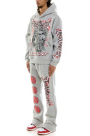 KDNK 'Translucent' Stacked Sweatpants (H.Grey) KNC025S - FRESH N FITTED