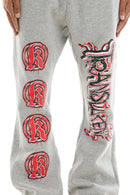 KDNK 'Translucent' Stacked Sweatpants (H.Grey) KNC025S - FRESH N FITTED