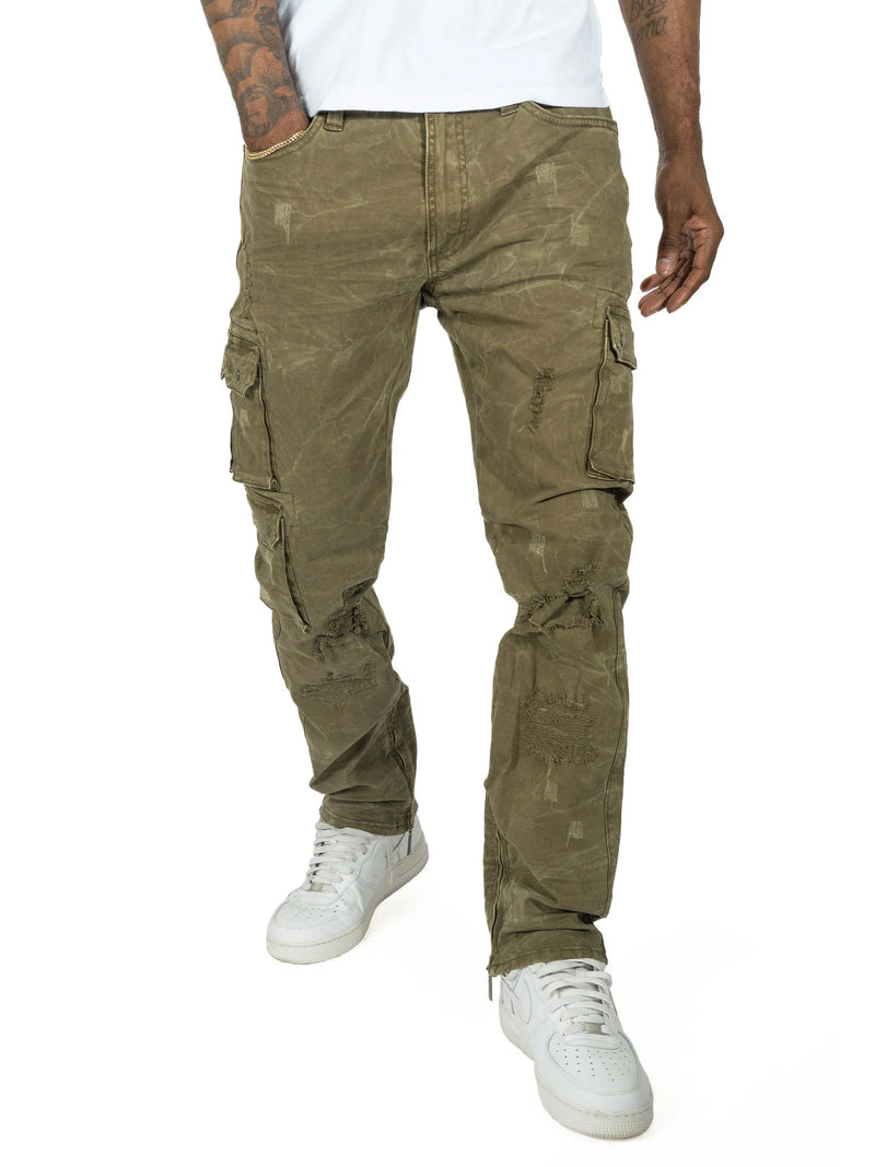 Makobi 'Berteli' Cargo Pants (Olive) M1737