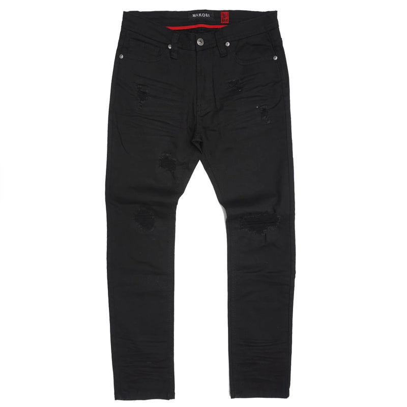 Makobi 'Caspar' Twill Jeans (Black) M1932 - Fresh N Fitted Inc