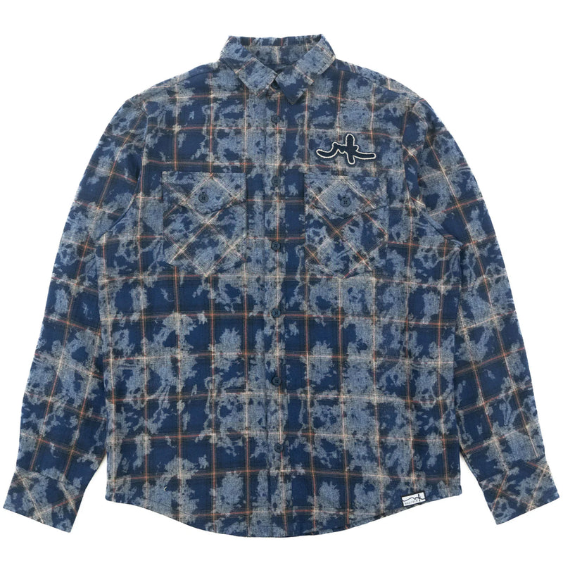 Makobi 'Berteli' Acid Plaid Shirt (Navy) M837