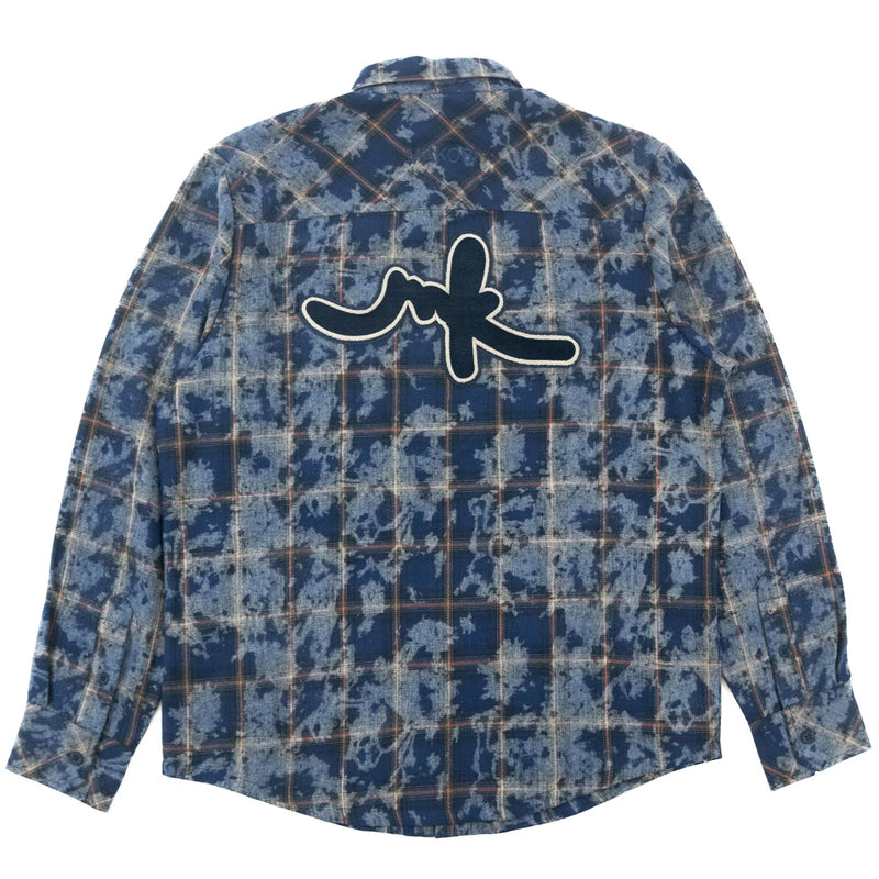 Makobi 'Berteli' Acid Plaid Shirt (Navy) M837