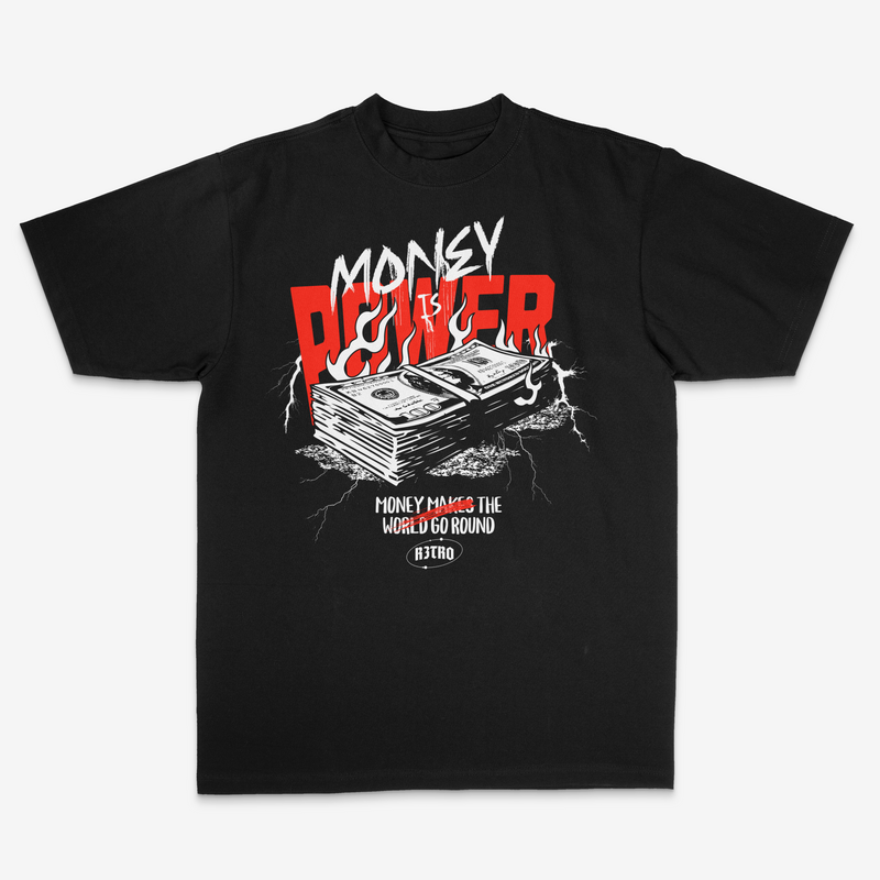 R3TRO WORLD 'Power' Tee (Black)