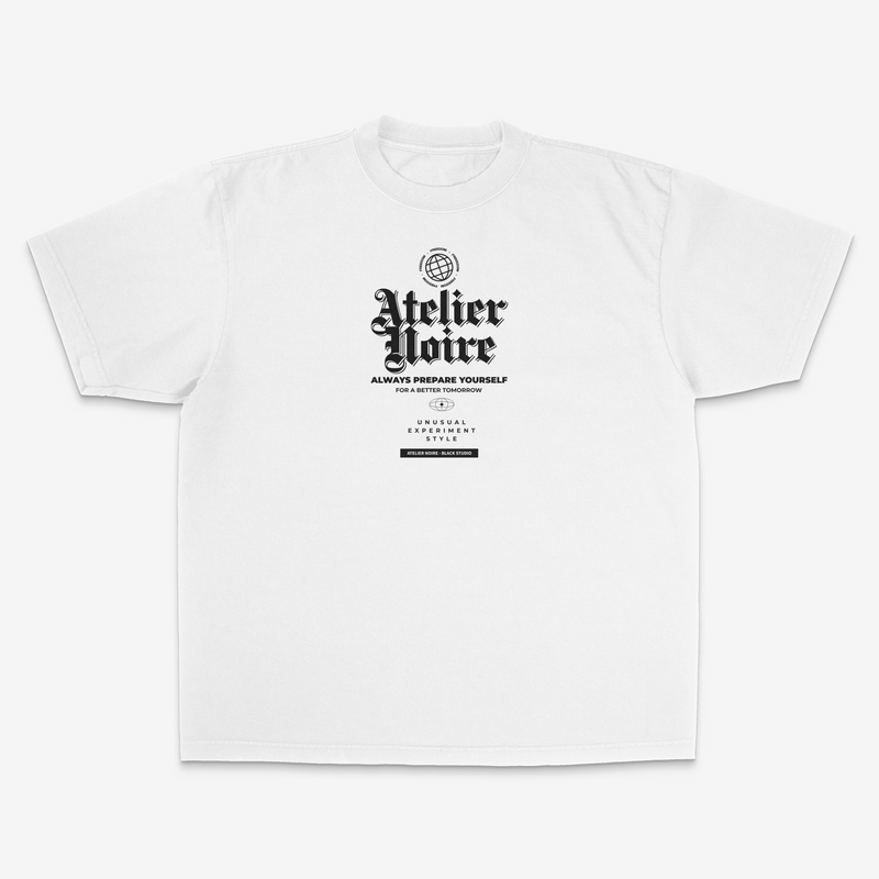 Atelier Noire 'World Peace' Premium Washed Heavyweight Cropped Shirt (White)