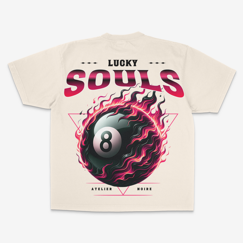 Atelier Noire 'Lucky Souls' Premium Washed Heavyweight Cropped Shirt (Cream)