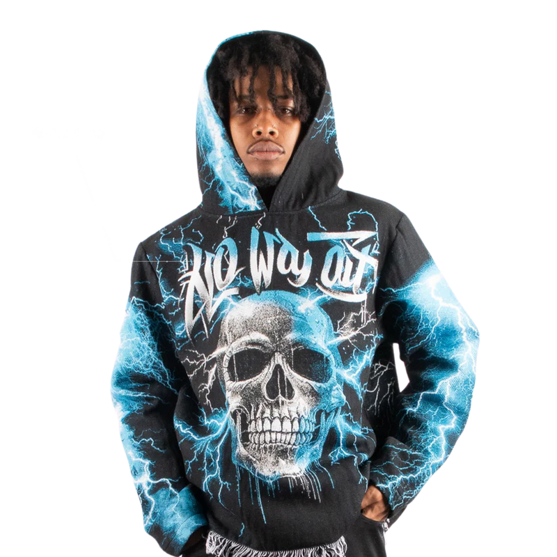 Majestik 'No Way Out' Tapestry Hoodie (Black) TH2427