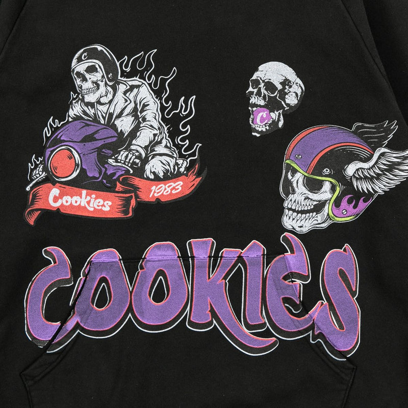 Cookies 'Outlaws Raglan Sleeve' Pullover Hoodie (Vintage Black) CM251HFC05