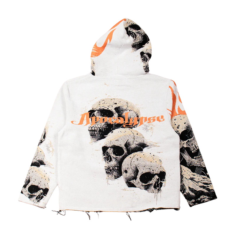 Majestik 'Rock Life' Tapestry Hoodie (Off White) TH2482