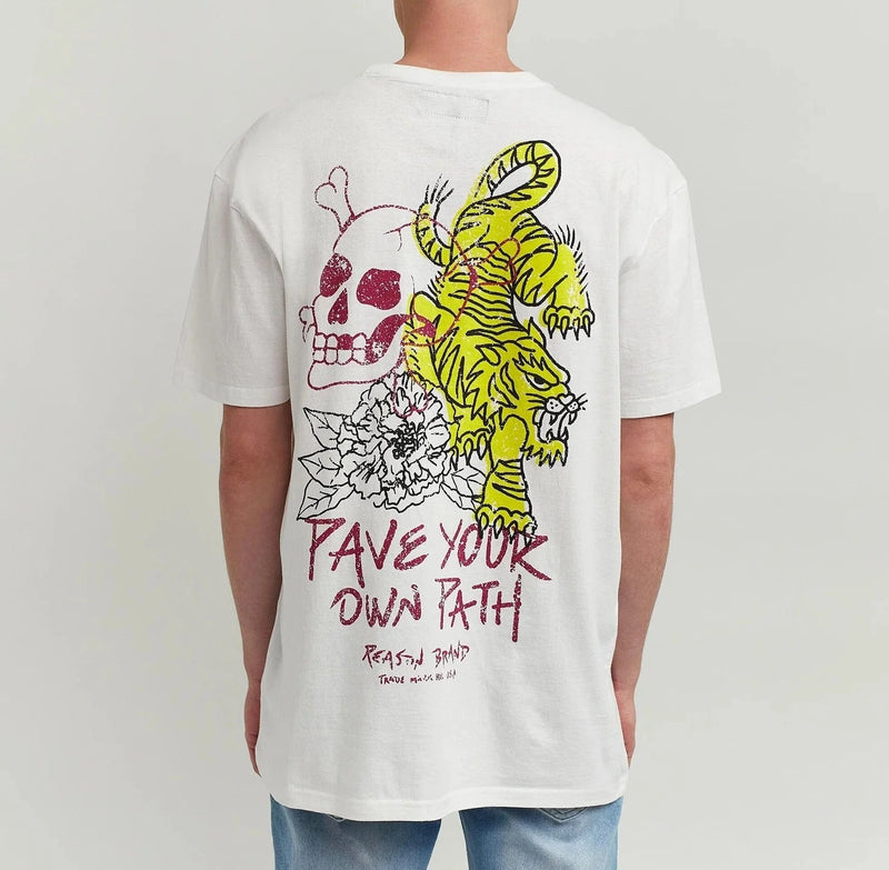 Reason 'Pave Your Own Path' T-Shirt (White) S390