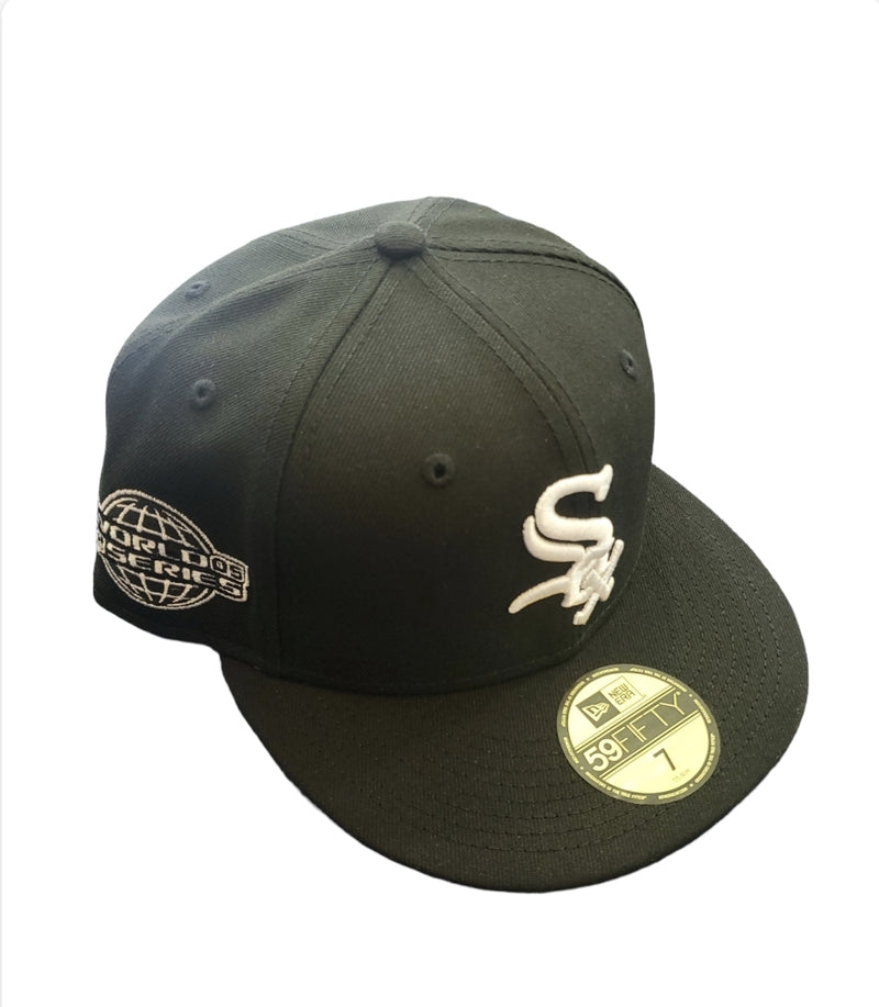 New Era 59FIFTY Chicago White Sox Logo Patch Jersey Hat- Light Blue, Red Light Blue/Red / 7 3/8