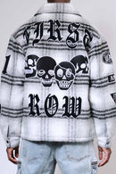 First Row 'Wake Up & Be Fierce' Multi Patches Wool Shaket (Black) FRJ2099A - FRESH N FITTED