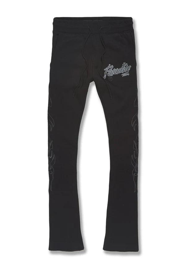 Jordan Craig Paradise Tour Stacked Sweat Pants (Noir) 8241L