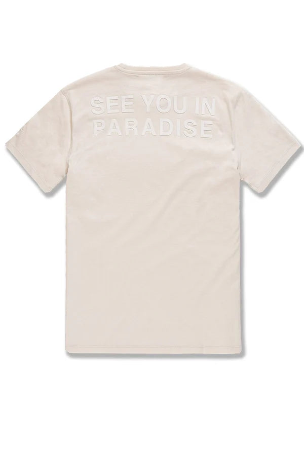 Jordan Craig "Paradise" T-Shirt (Bone) 9097A - FRESH N FITTED-2 INC