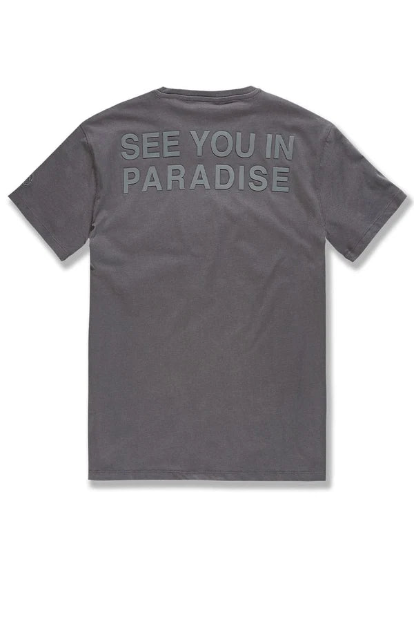 Jordan Craig "Paradise" T-Shirt (Charcoal) 9097A - FRESH N FITTED-2 INC