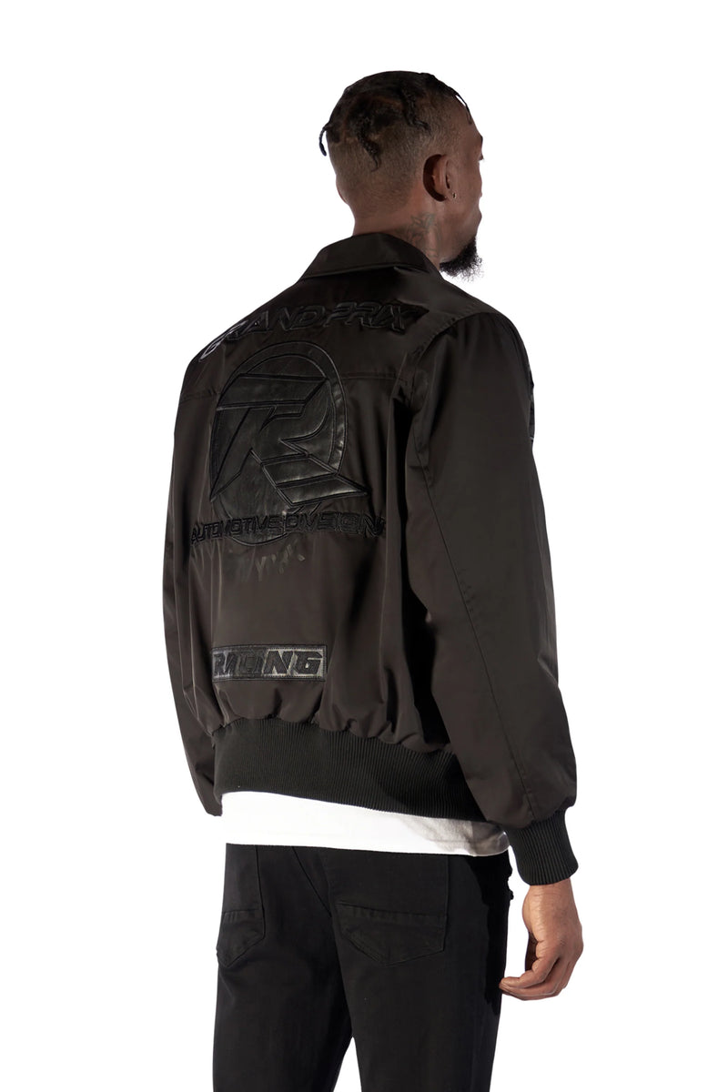 Smoke Rise 'Nylon Racing' Jacket (Black) WW23698 - Fresh N Fitted Inc