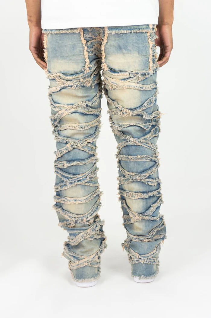 Roar Denim 'X Fray' Stacked Flare Denim (Lt. Vintage) G52-641 - FRESH N FITTED