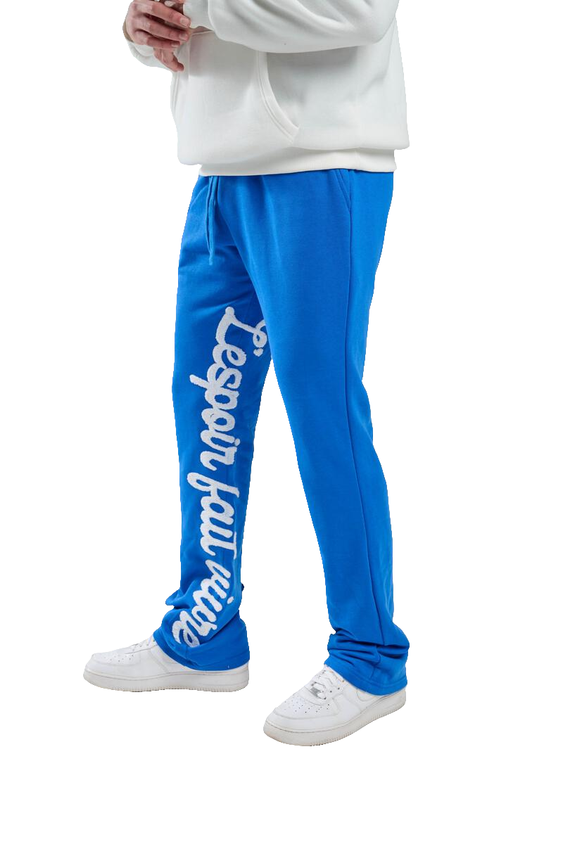 Taker 'We All Live In Hope' French Terry Flare Fleece Pants (Royal) B2109