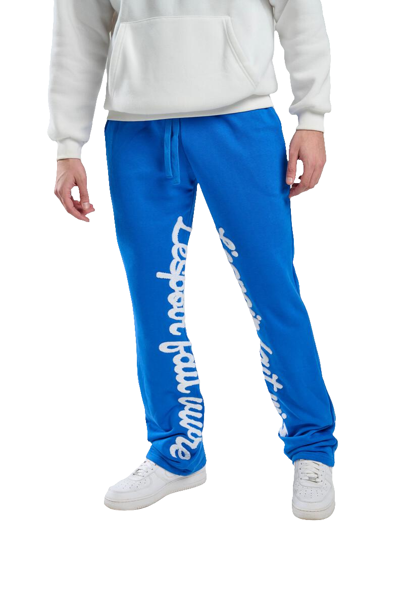 Taker 'We All Live In Hope' French Terry Flare Fleece Pants (Royal) B2109