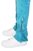 Taker 'Side Zipper' Stack Denim (Bay Blue) B2064 - FRESH N FITTED