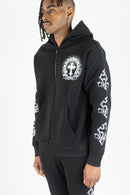 Rebel Minds 'Cross FZ' Zip Up Hoodie (Black) 152-328 - FRESH N FITTED
